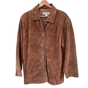 Vintage Norm Thompson Brown Suede Men’s Jacket Size Large